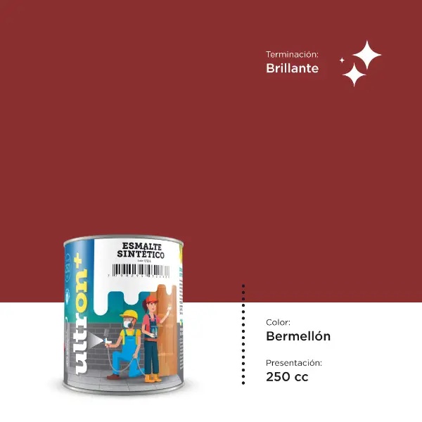 [UBE250] Ultron Esmalte Sintetico (Bermellon, 0.25 Litro)