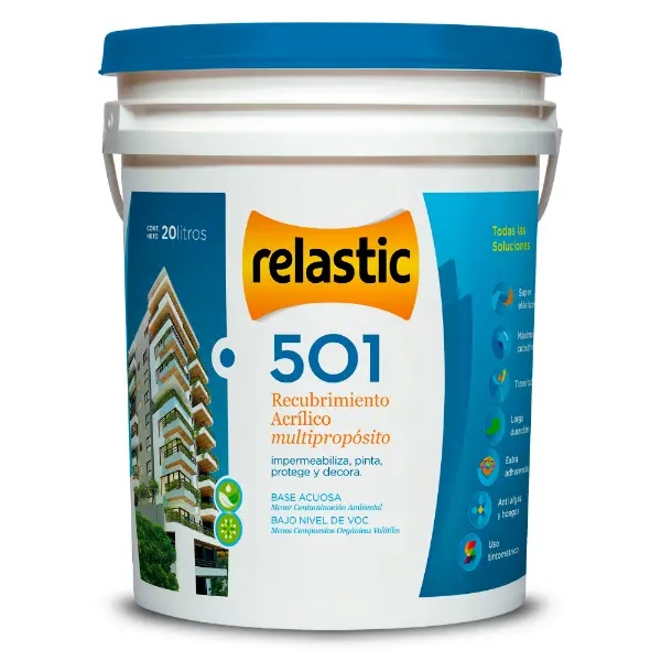 [501A20] 501 Recubrimiento Multipropósito Mate (Base A, 20 Litros)