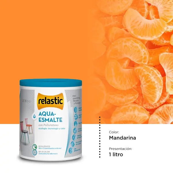 [AEM1] Aqua Esmalte al Agua con Poliuretano (Mandarina, 1 Litro)