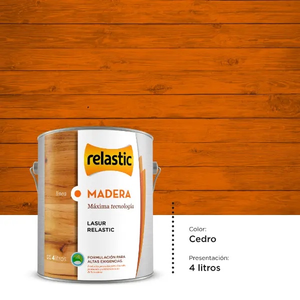 [LC4] Lasur Protector para Madera (Cedro, 4 Litros)