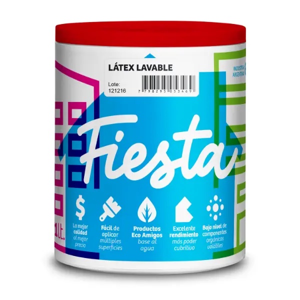 [LLF1] Latex Lavable Fiesta (1 Litro)