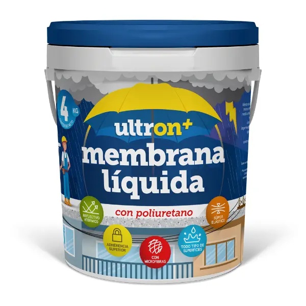 [UM4] Ultron Membrana Liquida con Poliuretano (Blanco, 4 Kgs)